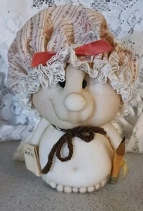 Linda pantimedias vintage muñeca hecha a mano escultura de nailon ~ lápiz y bloc de notas de secretaria - Imagen 1 de 6