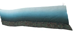 Talbots Womens Scarf Rectangle Blue Umbre w Colorful Paisley Trim 15 X 60 - Picture 1 of 8