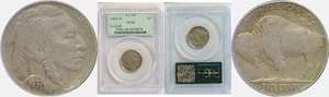 1937-D 3-legs. Buffalo Nickel - PCGS VF-35 - Picture 1 of 3