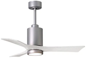 42" Matthews Patricia-3 Brushed Nickel White Remote LED Ceiling Fan - Picture 1 of 1