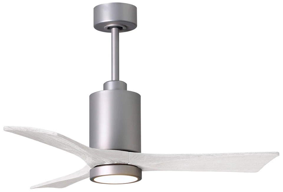 42" Matthews Patricia-3 Brushed Nickel White Remote LED Ceiling Fan - Image 1 of 1