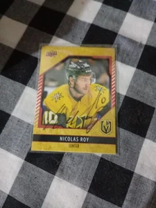 Nicolas Roy Signed Vegas Golden Knights Upper Deck Hockey Card - Picture 1 of 1