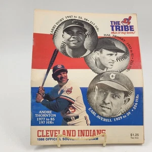 1986 Cleveland Indians Official Souvenir Program vs Chicago White Sox Unscored - Picture 1 of 8