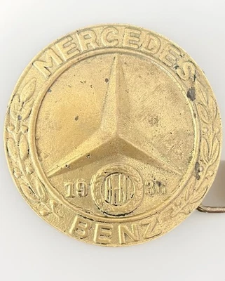 Hebilla de cinturón vintage de latón macizo Mercedes Benz años 70 Foto 1 de 4
