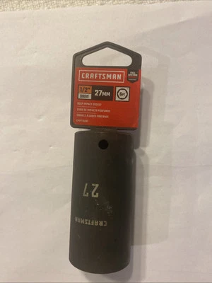 CRAFTSMAN Deep Impact Socket, Metric, 1/2-Inch Drive, 27mm (CMMT16087) - Image 1 of 4