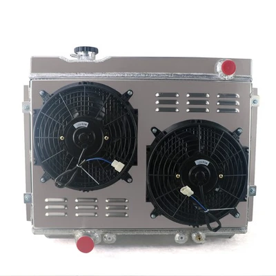 4 Row Radiator Shroud Fan Kit For 1967-1969 Ford Mustang Torino /Mercury Cougar. Foto 1 de 4