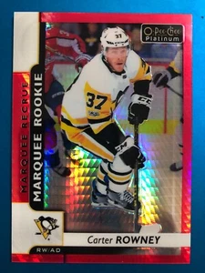 2017-18 OPC Platinum RED PRISM Marquee Rookie #156 CARTER ROWNEY #ed 172/199 MT - Picture 1 of 2