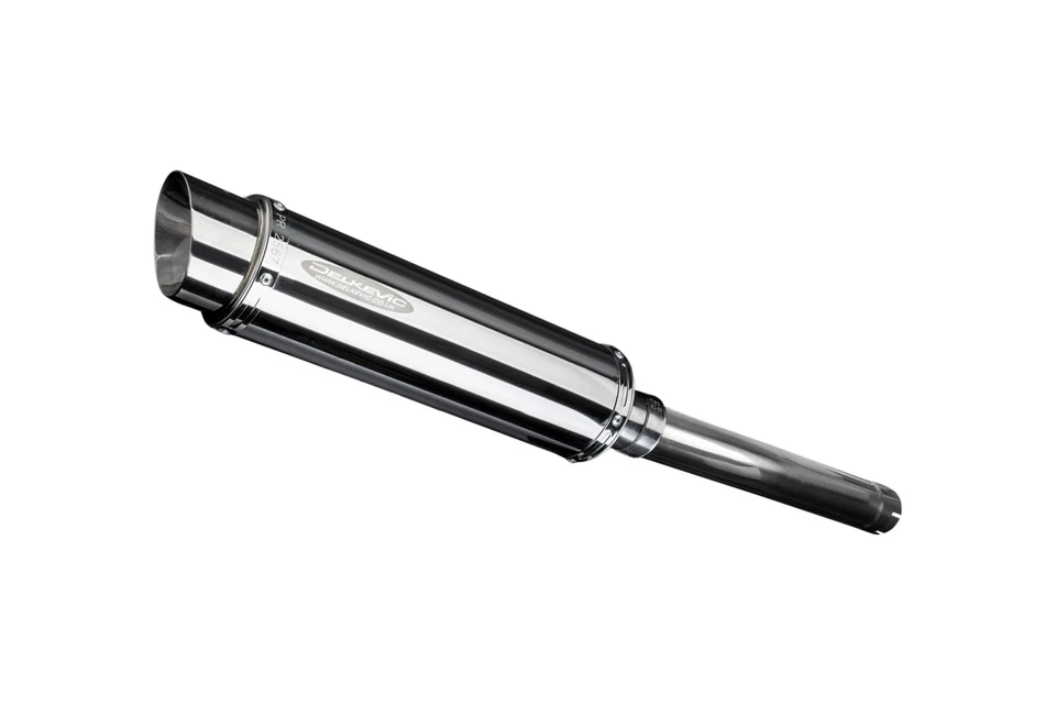 Silenciador de escape redondo de acero inoxidable Yamaha YZF750R Delkevic 14" 94-98 Foto 1 de 4
