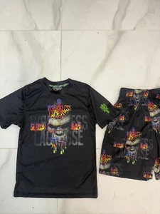 DAREDEVIL Wreckless Lacrosse Shorts And Tops Dryfit Boys Outfit SMALL NWOT - Picture 1 of 8