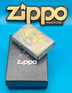 Genuine Brand New 2021 ZIPPO Lighter ROBOT DESIGN 540 All Round Sage/Gold Case - Picture 1 of 13