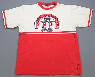 Camiseta a Rayas Raras De Colección PEPE JEANS Londres Clásica Productos Denim Años 90 Talla XL Foto 1 de 4