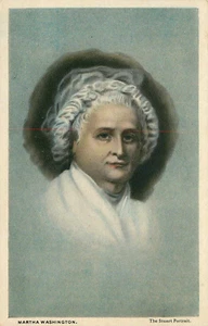Postkarte Martha Washington Stuart Portrait weißer Rand unbesendet - Bild 1 von 2