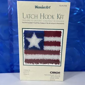 WonderArt Riegel Haken Kit Patriot amerikanische Flagge 12” x 12” Neu im Karton - Bild 1 von 3