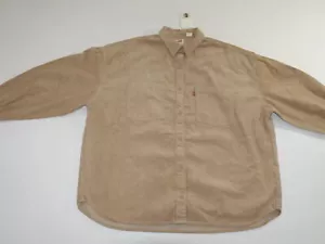 Levi's Women's Relaxed Oversized Fit Corduroy Work Shirt Jacket Size Large Beige - Picture 1 of 6