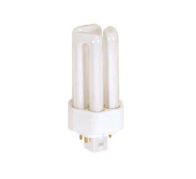 SATCO S6499 13W CFL 2700K 4-PIN GX24Q-1 BASE TRIPLE TUBE FLUORESCENT LIGHT BULB - Image 1 of 3