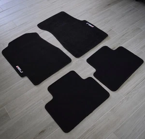 Juego de 4 piezas tapetes negros ajuste personalizado 92-95 JDM Honda Civic cupé 2 DR EJ EJ EJ1 - Imagen 1 de 4