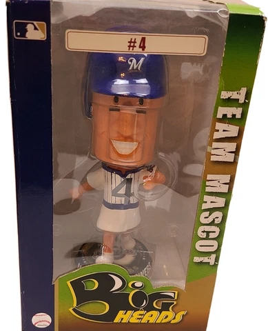 NIB New "BIG HEADS" Team Mascot Figuee MLB MILWAUKEE BREWERS New -FREE SHIP Cover