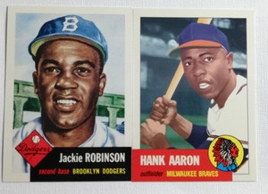 Topps 1953 archives of Hank Aaron & Jackie Robinson #1 & 317