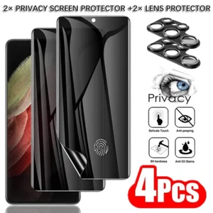 Privacy Hydrogel Screen Protector Lens Protector For Samsung S23 Ultra S22 Plus - Picture 1 of 15