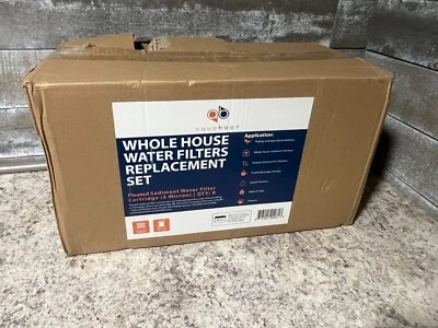 8PK Aquaboon Premium 5mic Water Filter Cartridge 10x4.5" - Image 1 of 4
