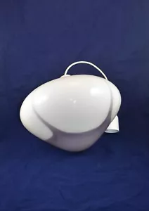 Peill & Putzler Deckenleuchte 70er Jahre Hängelampe 35 cm Opalglas Lila weiß - Bild 1 von 10
