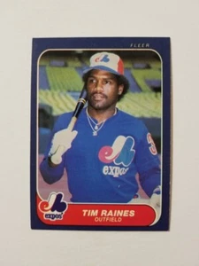 TIM RAINES 1986 FLEER BASEBALL CARD #256 MONTREAL EXPOS - Picture 1 of 2