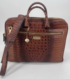 Brahmin Pecan Melbourne Laptoptasche Kroko Muster - Bild 1 von 16