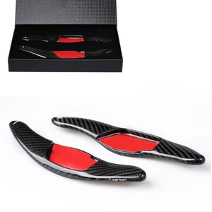 2x Carbon Fiber Balck Car Steering Wheel Shift Paddle Extension For Toyota Camry - Picture 1 of 7
