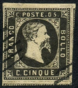 Sardinia 5 centes black (15F) - Picture 1 of 2