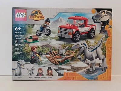 Lego Jurassic World 76946 BLUE & BETA VELOCIRAPTOR CAPTURE NEW Factory SEALED  - Image 1 of 4