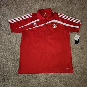 NWT TIRO CL POLO Adidas Men's Clima365 Climalite CFC RED STARS Team Shirt sz XL - Picture 1 of 23
