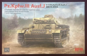 Tanque mediano alemán PzKpfw III Ausf J. - Kit AFV sin montar escala 1/35 RFM #5070 - Imagen 1 de 14