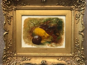 OLIVER CLARE 1853-1927 ORIGINAL ÖL 6 X 8 "STILLLEBEN OBST" BRITISH - Bild 1 von 4