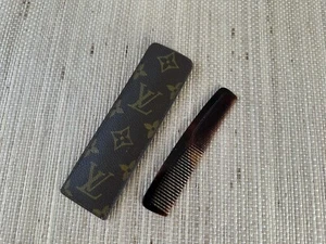 Rara custodia pettine vintage Louis Vuitton accessorio bagaglio da viaggio monogramma tela - Foto 1 di 7