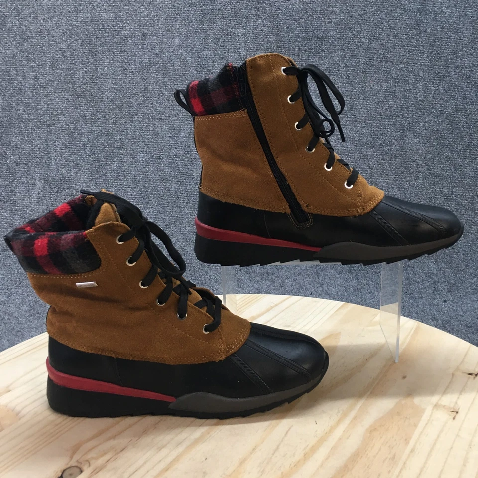 Botas Cougar Mujer 8 M Impermeables Invierno Pato Botines Marrón Negro Cuero Foto 1 de 4