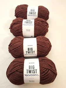 Big Twist POSH Yarn - CHOCOLATE FUDGE - Set of 4 - Dye Lot# JF24-018 - 7.05oz - Picture 1 of 5