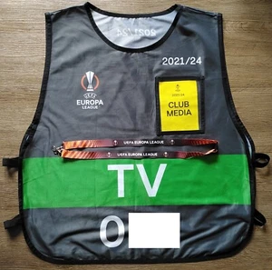Fussball TV Leibchen Camisole Patties Shirt Lanyard UEFA Europa League 2021/24 - Picture 1 of 2