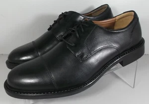 201861 SP50 TABOR MEN'S SHOES SIZE 9 M BLACK LEATHER LACE UP JOHNSTON & MURPHY - Picture 1 of 6