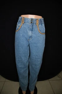 Men's International Male Blue Jeans W/ Brown Patch Pocket Sz 32 x 33 - Picture 1 of 6