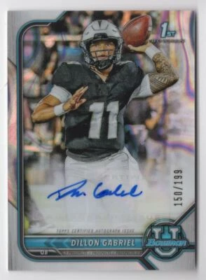 2022 BOWMAN CHROME UNIVERSITY LAVA AUTO Dillon Gabriel Auto 150/199 Oklahoma - Image 1 of 2