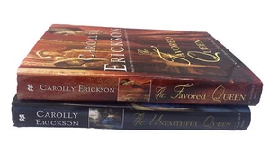 The Favored Queen & The Unfaithful Queen By Carolly Erickson Lot Of 2 Hardback - Picture 1 of 5