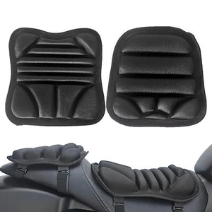 2Pcs Motorcycle Seat Cushion Set Gel Cover Pillow Pad Universal Pressure Relief - Picture 1 of 12