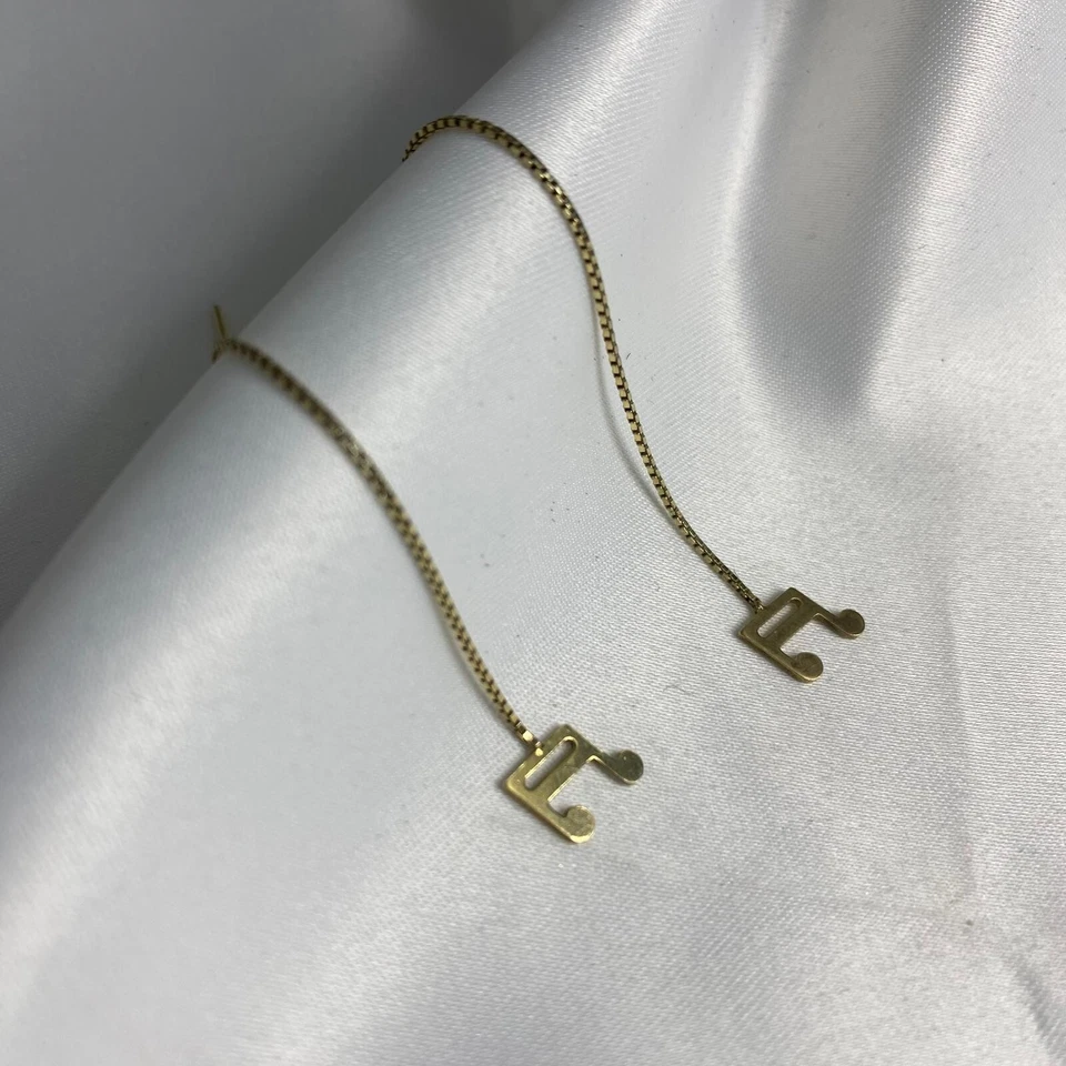 Orecchini in argento placcato oro pendenti con note musicali - EboliBijoux - Immagine 1 di 1
