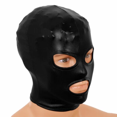 Unisex Adults Latex Mask Hood Headgear Head Full Cover Cosplay Halloween Costume - Image 1 of 2