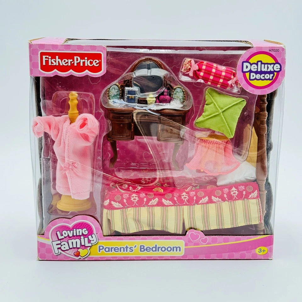 Fisher Loving Family Dollhouse Parents Bedroom Doll Furniture H7020