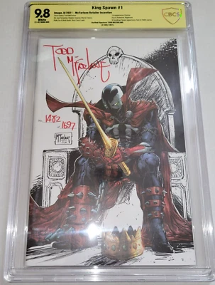 King Spawn #1 McFarlane Retailer Incentive Variant CBCS 9.8 Signed by Todd - Image 1 of 4