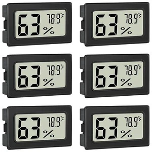 Digitales Luftfeuchtigkeits- und Temperaturmessgerät für Innenbereich 6er-Pack mit LCD-Display - Bild 1 von 3