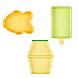Binggrae Goods Food Ceramic Plate Samanko Melona Banana Milk Cute Snack Dish - Picture 1 of 9