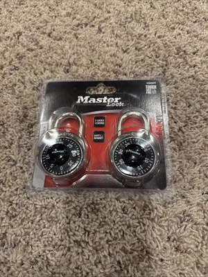 Master Lock 1500T Locker Lock Combination Padlock, 2 Pack, Black - Image 1 of 4