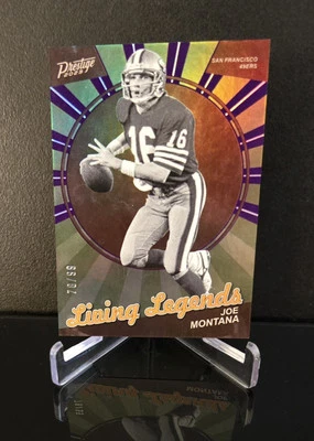 #'ed/99 🔥 JOE MONTANA SP 2023 Panini Prestige Living Legends Xtra Points Purple - Image 1 of 2